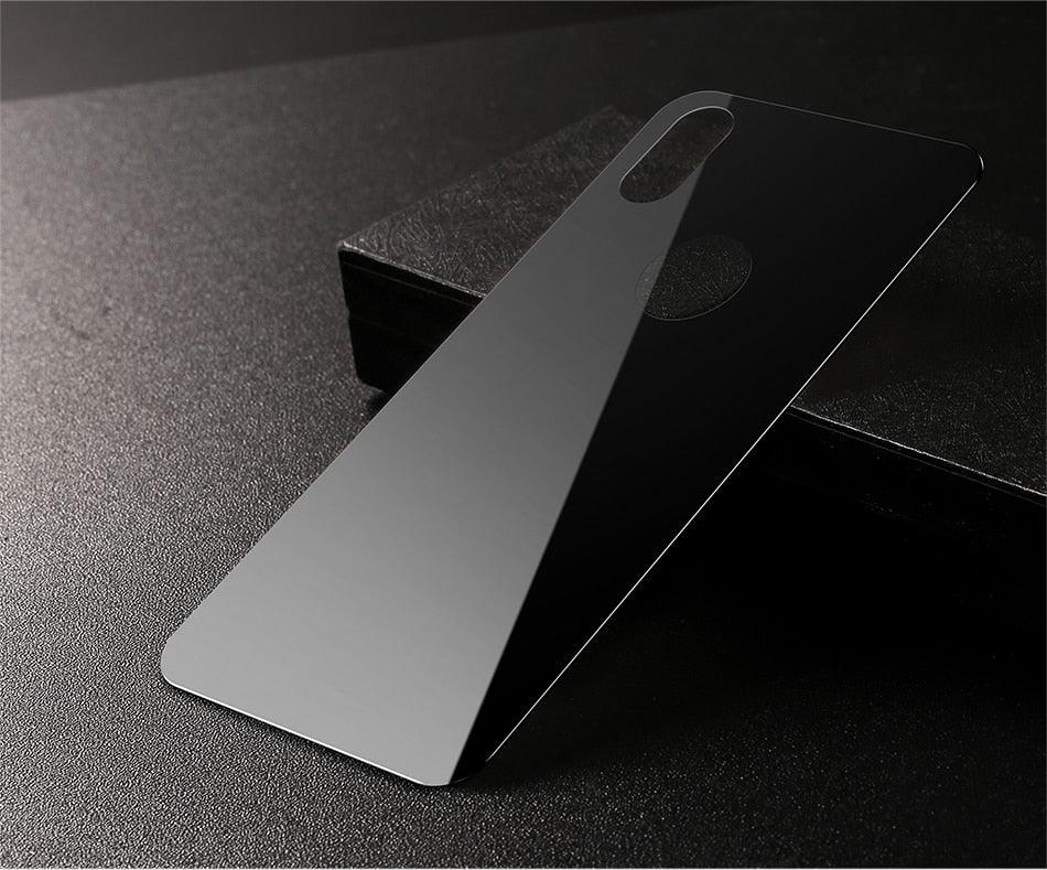 Protecteur arrière en verre trempé 9D pour modèles d'iPhone