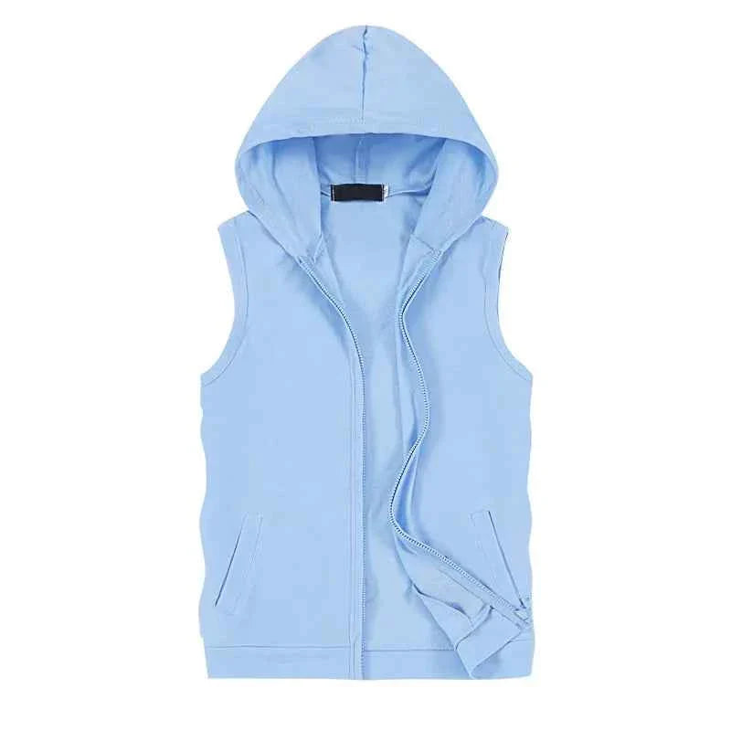 Camiseta sin mangas con capucha para hombre