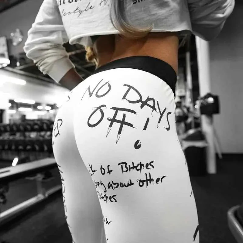 Leggings de Yoga con Estampado de Letras Oshoplive