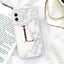 Funda de teléfono de textura de mármol blanco A-Z premium para iPhone 12 Mini