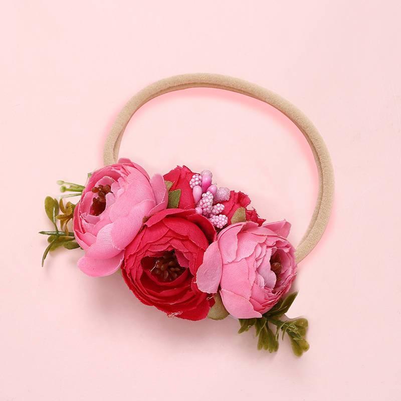 Elegant Floral Headband for Newborns - Soft & Adjustable