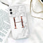 Funda de teléfono de textura de mármol blanco A-Z premium para iPhone 12 Mini
