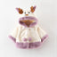 Manteau à capuche en cartoon d'élan mignon et luxueux pour filles bébés