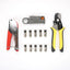 BNC Connector cable RG58 RG59 RG6 Crimping tool kit with crimping 10 compression fittings perfect for CCTV TESTER - Korvel