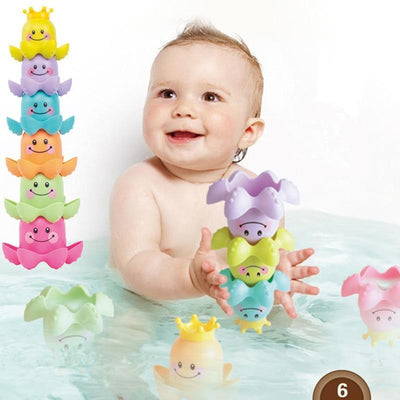 Kids Ocean Life Octopus Stacking Cups Bath Toy