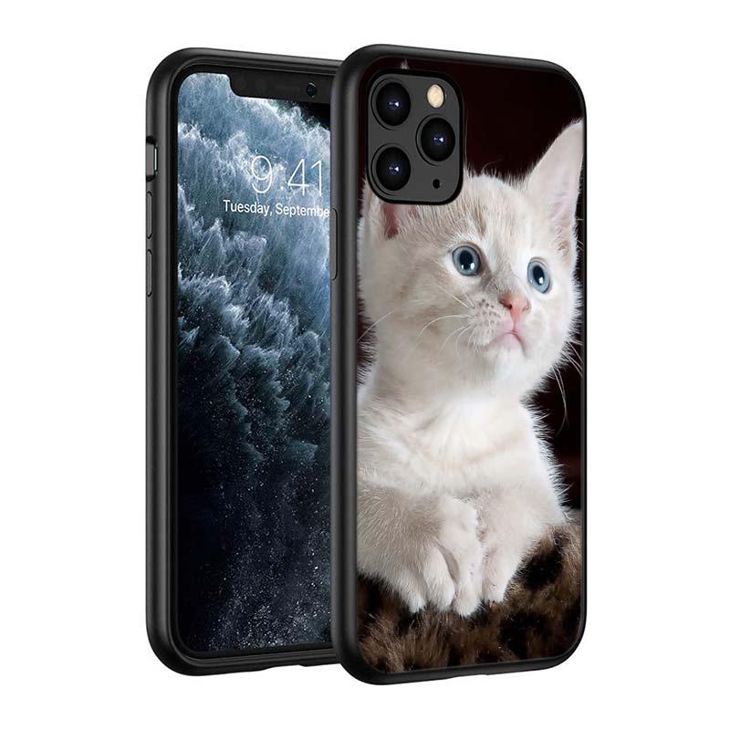 Black Big Eye Cat Phone Case for iPhone Series