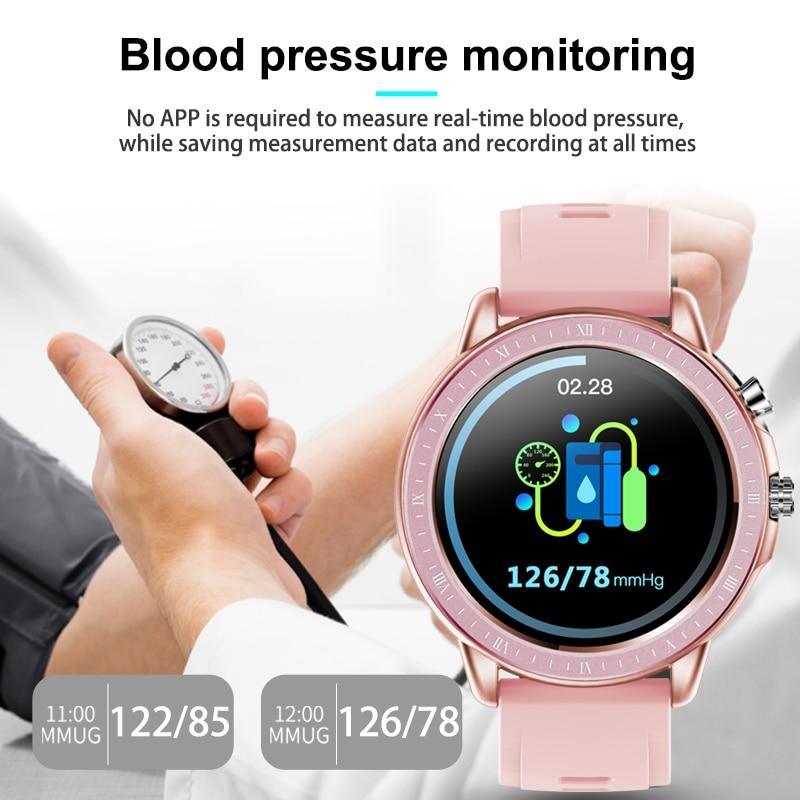 Montre intelligente unisexe élégante avec moniteur de fréquence cardiaque et design étanche