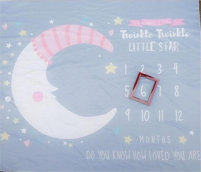 Adorable Cartoon-Themed Baby Milestone Blanket and Play Mat - Korvel
