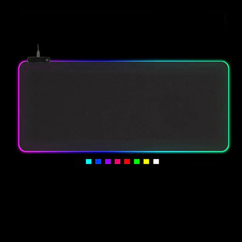 LED Light Gaming Mouse Pad RGB Large Keyboard Cover Non-Slip Rubber Base Computer Carpet Desk Mat PC Game Mouse Pad - Korvel