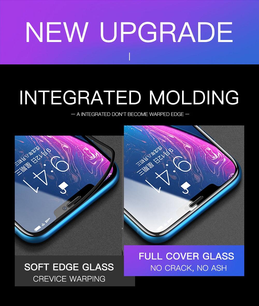 Protector de Pantalla de Vidrio Templado 20D de Cobertura Completa para iPhone