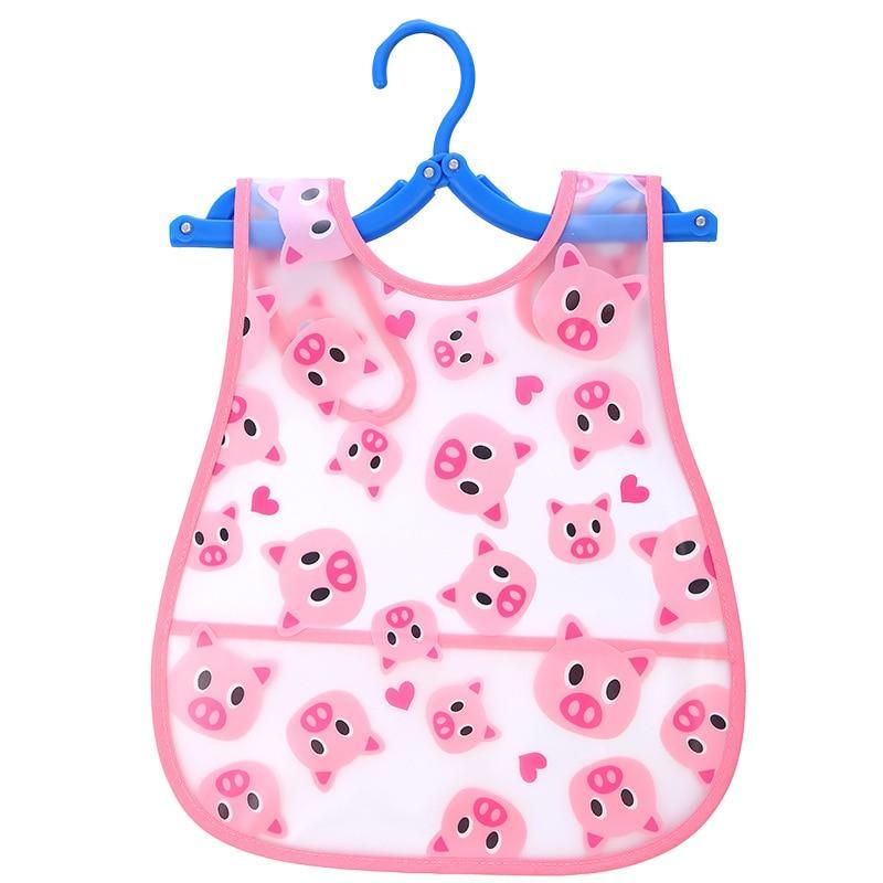 Bavoirs imperméables ajustables à imprimé animal pour enfants