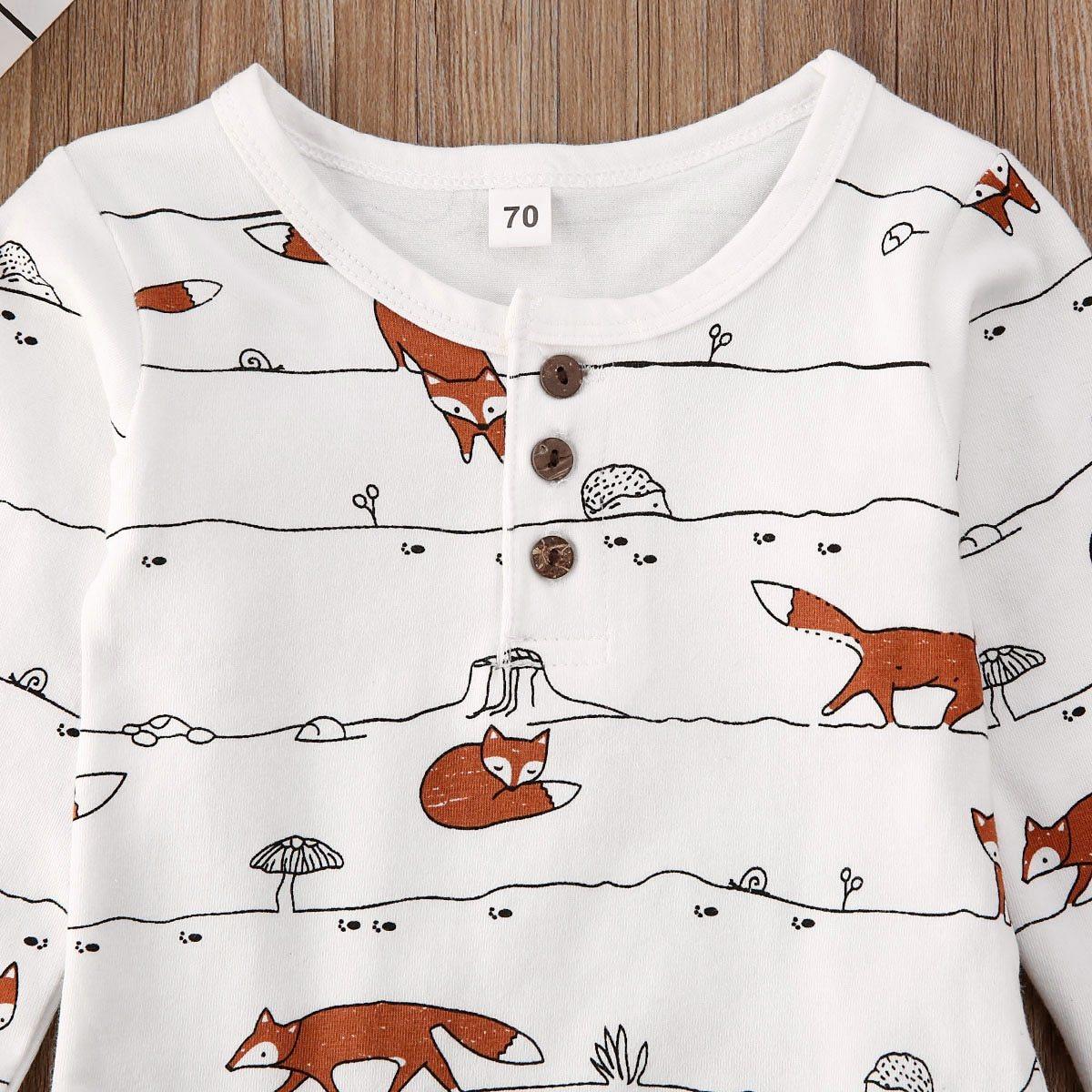 Ensemble de bébé en imprimé renard de luxe pour l'automne