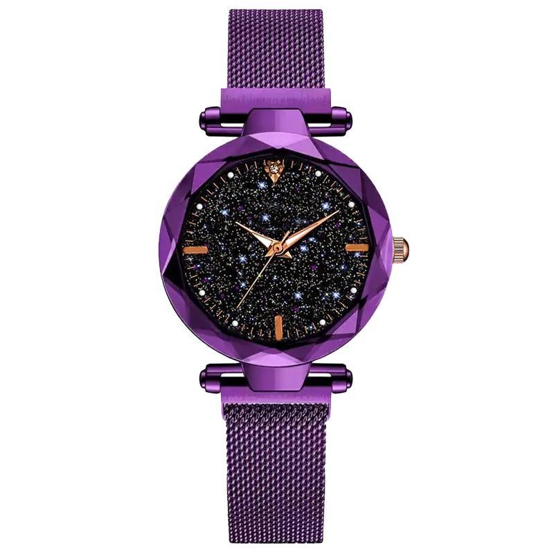 Montre de Femme Luxe Ciel Étoilé - Design Magnétique Étanche