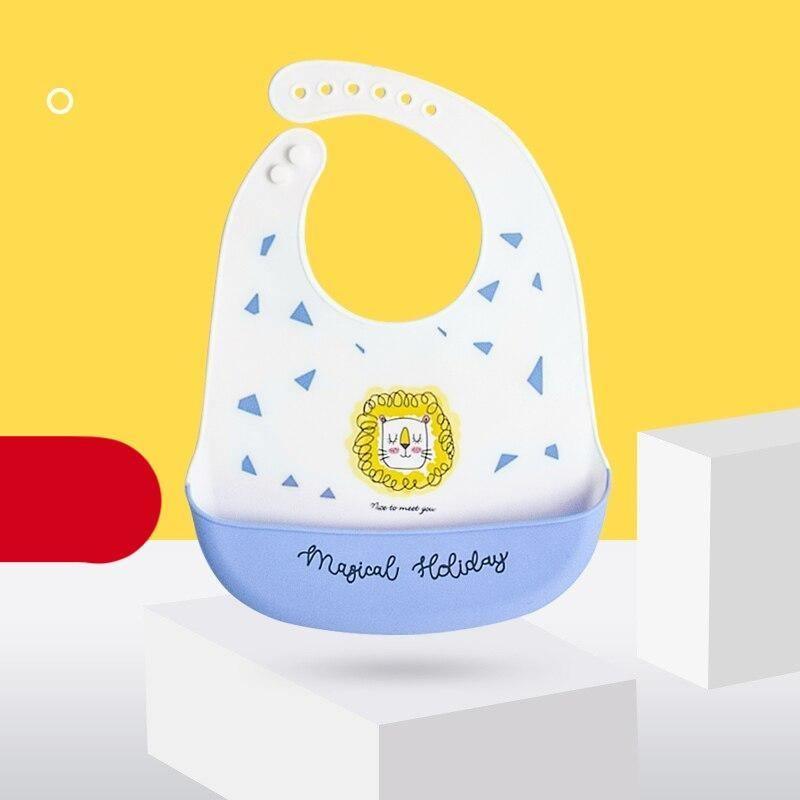 Bibs de bebé de silicona impermeables premium - Ajustables y coloridos