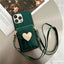 Luxury Love Black Lanyard Phone Case for iPhone