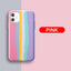 Funda de Silicona Arcoíris de Lujo para iPhone - Protección Premium