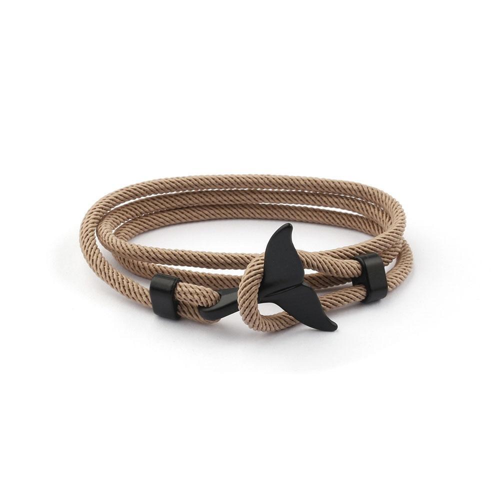 Bracelet Ancre Queue de Baleine - Charme Nautique Unisexe