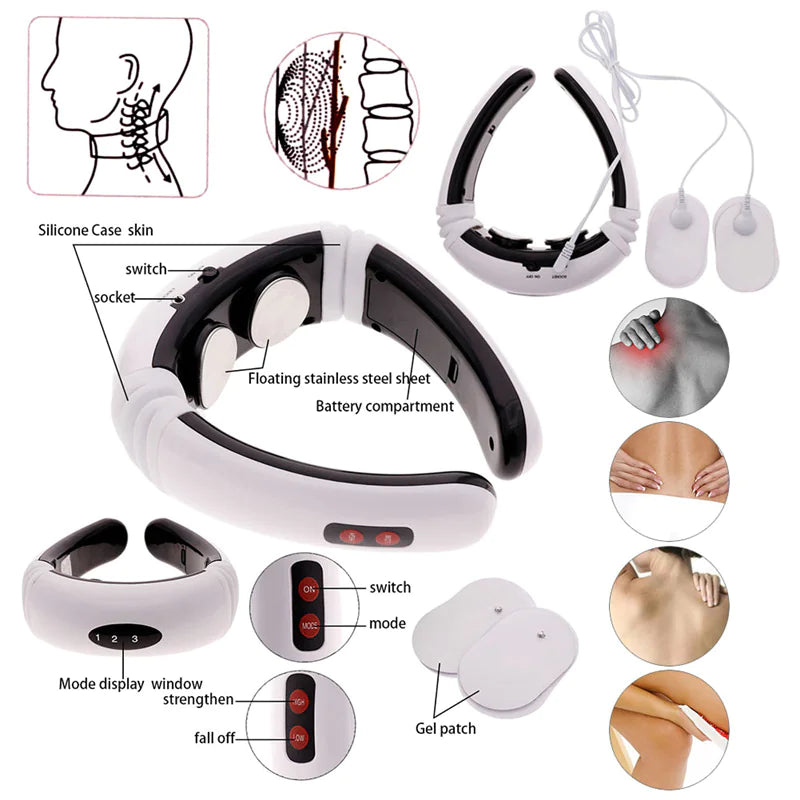 Masajeador Cervical Eléctrico Premium con Terapia Magnética