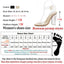 Jelly Crystal Leopard Open-Toed High Heels