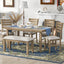 Conjunto de Mesa de Comedor Rústico TREXM para 6