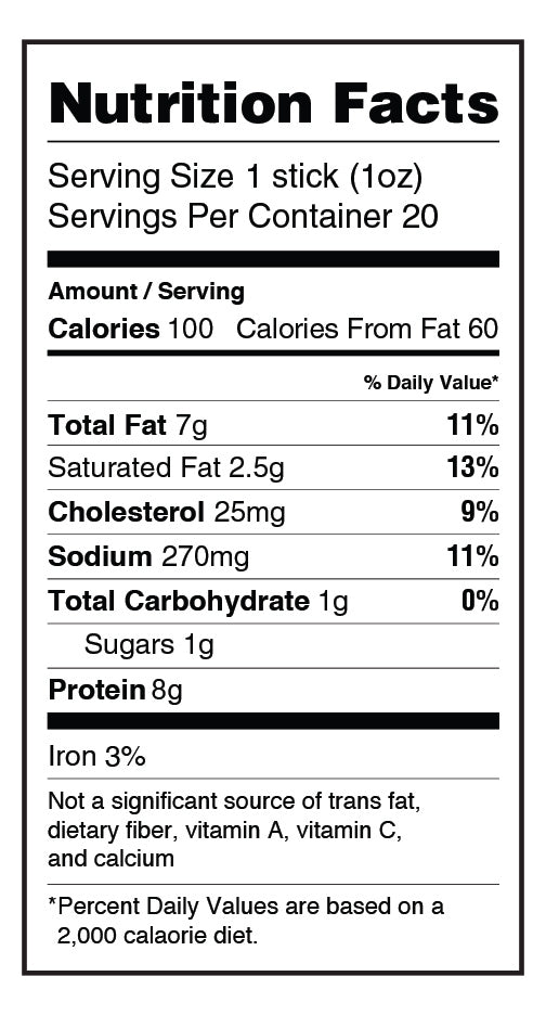 Hickory Smoked Snack Sticks – Keto Friendly, Only 1 g Sugar - Korvel