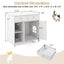 Hidden Cat Washroom Side Cabinet - Elegant Wooden Pet House