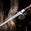 Premium Handmade Damascus Steel Fish Fillet Knife – 13” Rosewood Handle with Leather Sheath - Korvel