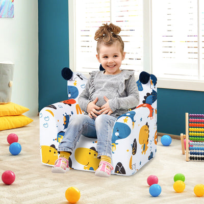 Sofá Infantil con Acolchado de Alta Densidad y Almohada Extra - Azul