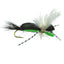 Hippie Stomper Foam Grasshopper Dry Fly - 4 Pack Size 14 in Black & Green - Korvel