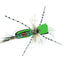 Hippie Stomper Foam Grasshopper Dry Fly - 4 Pack Size 14 in Black & Green - Korvel