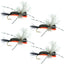 Vibrant Hippie Stomper Black & Orange Foam Grasshopper Dry Fly - Size 14 (Pack of 4) - Korvel
