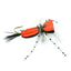 Vibrant Hippie Stomper Black & Orange Foam Grasshopper Dry Fly - Size 14 (Pack of 4) - Korvel