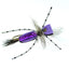 Hippie Stomper Foam Grasshopper Dry Fly - Black Purple - Size 14 (Pack of 4) - Korvel