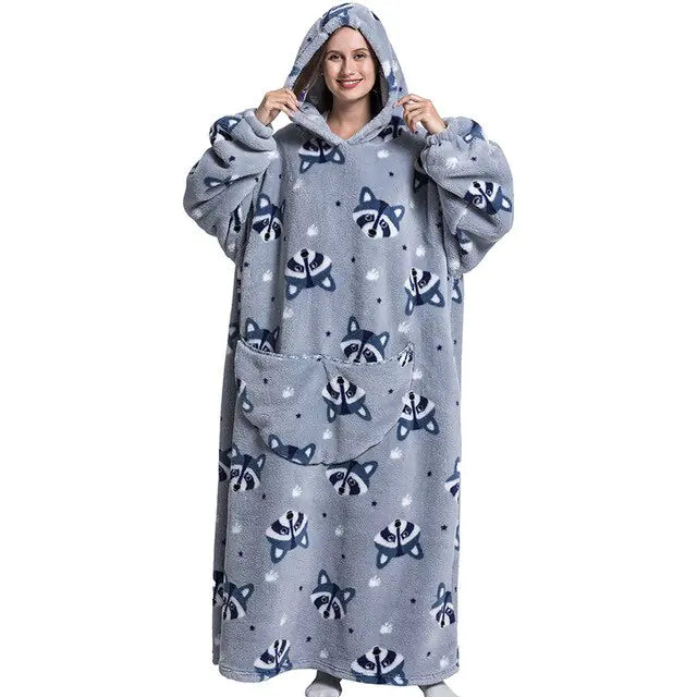 Oversized Long Blanket Hoodie for Cozy Comfort