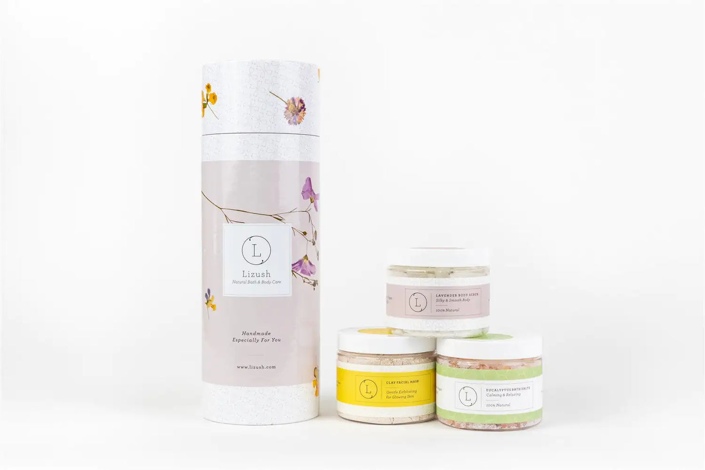 Natural Bath & Body Gift Set - Relaxation in Three Jars