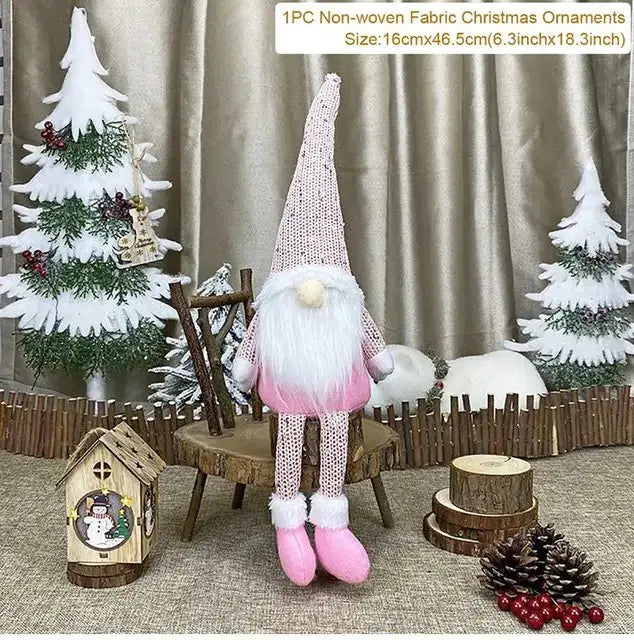 Muñeco de Navidad Gnomo Sin Rostro - Decoración Navideña Caprichosa