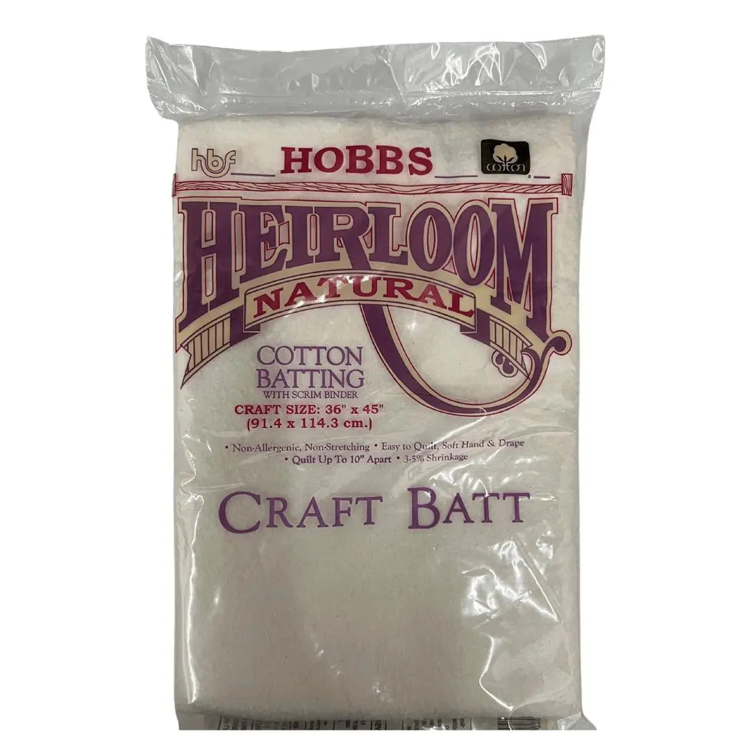 Paquete de Batting de Algodón 100% Hobbs Heirloom