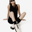Seamless Black Tank Top
