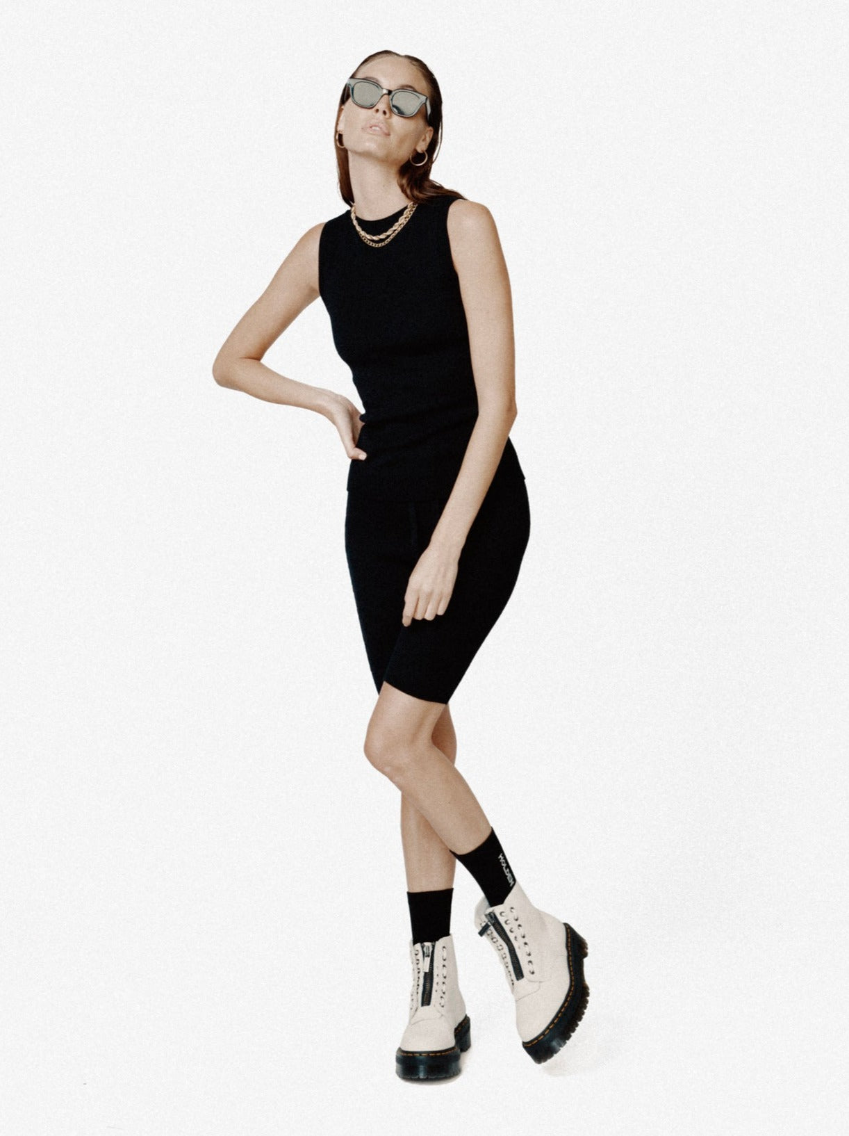 Short de cyclisme sans couture - Noir