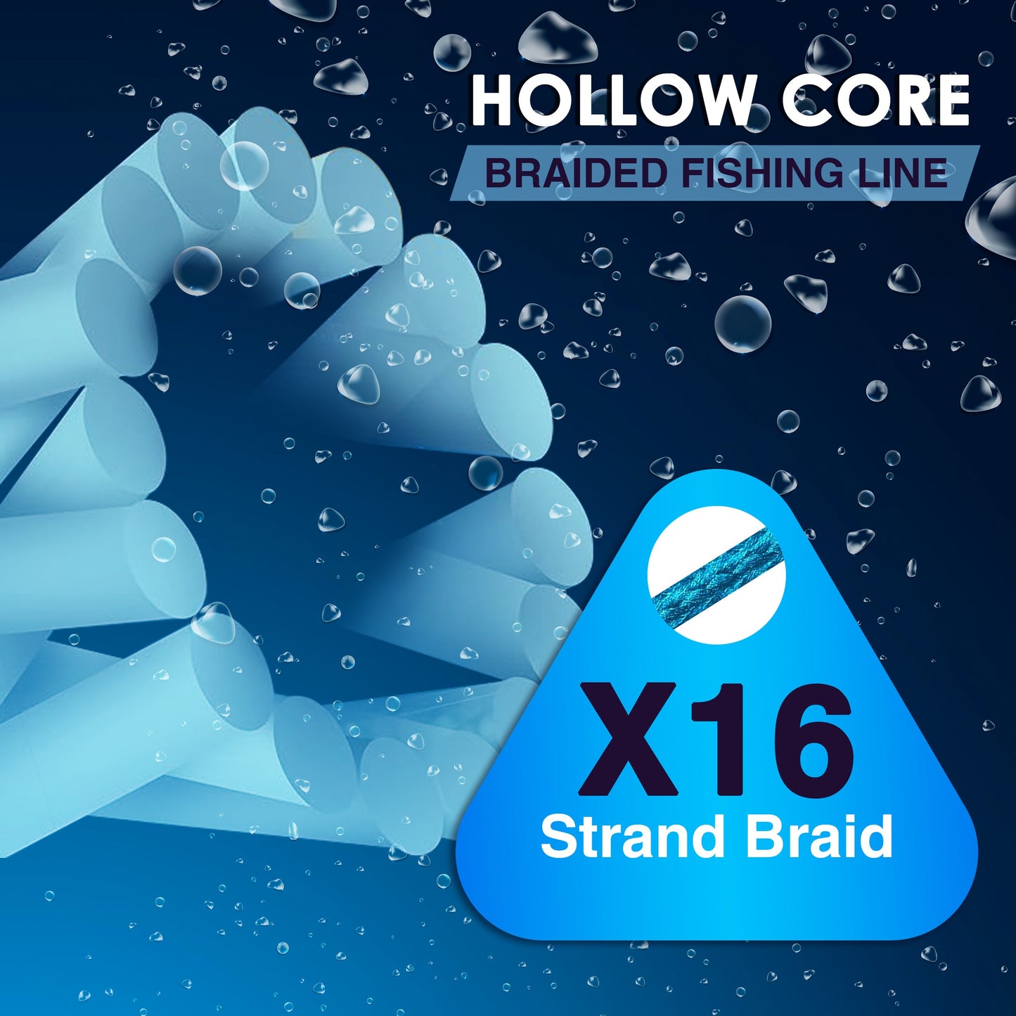 Reaction Tackle 16 Strand Hollow Core Braided Fishing Line