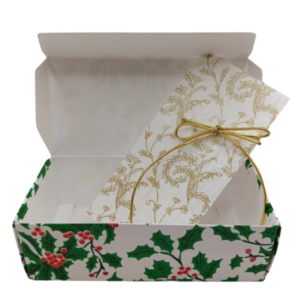 Kit de Cajas de Dulces de Acebo - 12 Cajas Festivas con Cintas