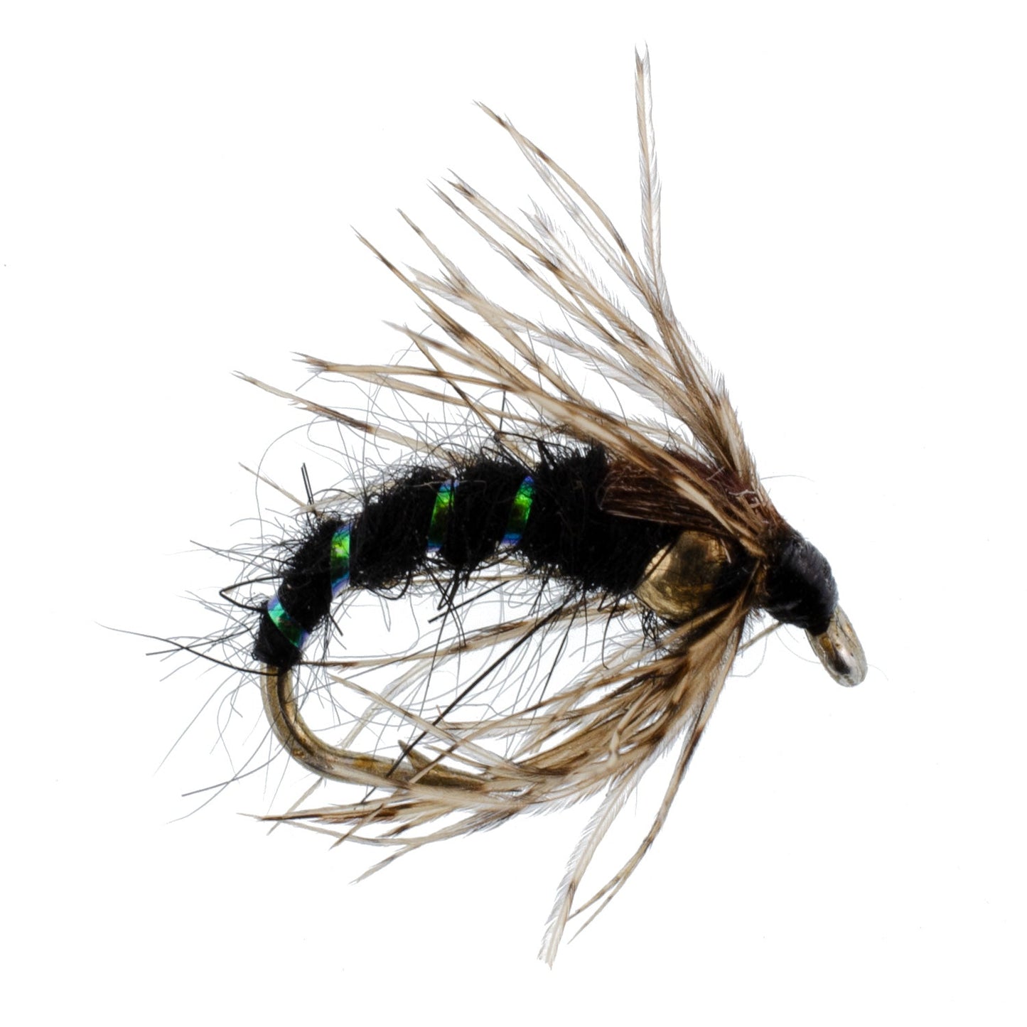 Black Holy Grail Caddis Pupa Emerger - Size 16 (12 Flies)