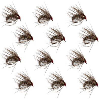 Émergent de Caddis Pupa Saint Graal Hares Ear - Taille 14 (12 Mouches)