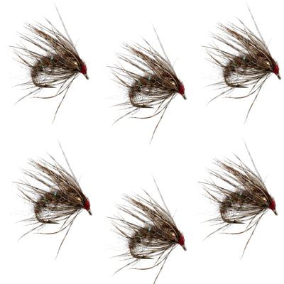 Émergent de Caddis Pupa Hares Ear Holy Grail - Taille 16 (6 Mouches)