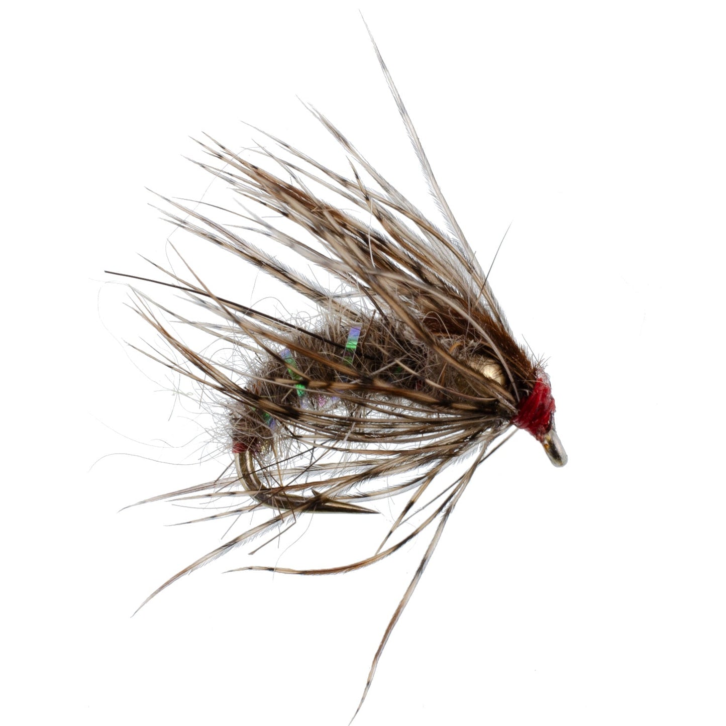 Paquete de 3 Moscas Emerger Pupa Caddis Orejas de Liebre - Tamaño 14