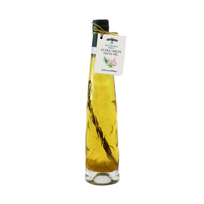 Garlic Rosemary Infused Extra Virgin Olive Oil, Etched (375mL) - Korvel
