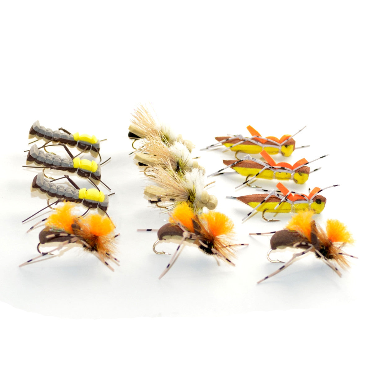 Ultimate Trout Fly Collection - 12 Premium Foam Dropper Hoppers for Anglers - Korvel