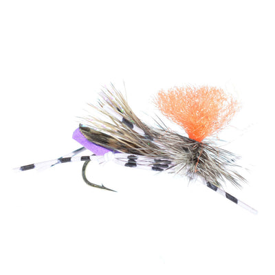 3-Pack Purple Foam Grasshopper Flies - Size 10 for Trout & Bass - Korvel