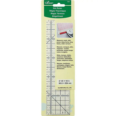 Clover Hot Ruler 2.5"x10" for Precision Crafting