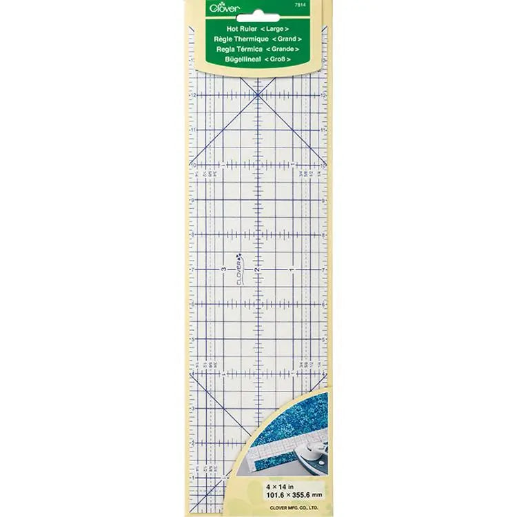 Clover Hot Ruler Large 4" x 14" - Precision Crafting Tool